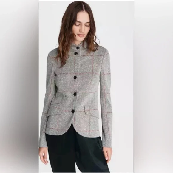 Rag & Bone Check Viscose Slade Blazer Size 6